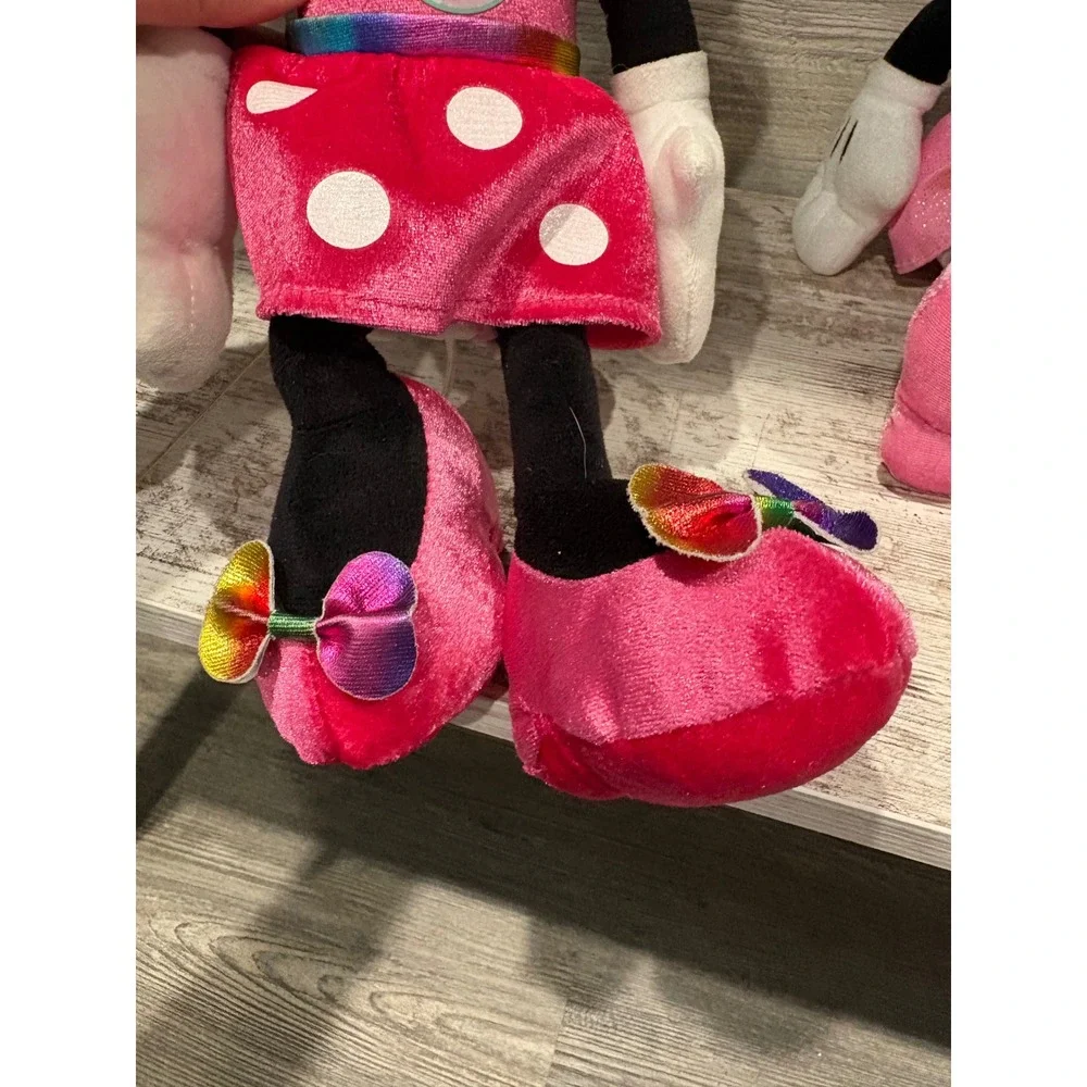 Disney Minnie Mouse Plush Doll Set Rainbow‎ Unicorn Heart Outfits Pink 2 Piece